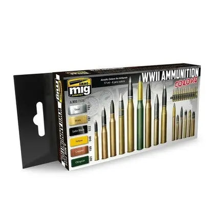 AMMO by MIG Acrylic Sets - WWII AMMUNITION COLORS AMMO by Mig Jimenez