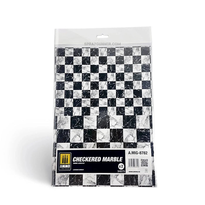 AMMO by MIG Checkered Marble. Sheet of Marble - 2 pcs
