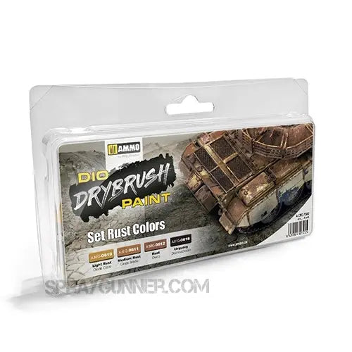 AMMO by MIG DIO Paints - DRYBRUSH Set Rust Colors