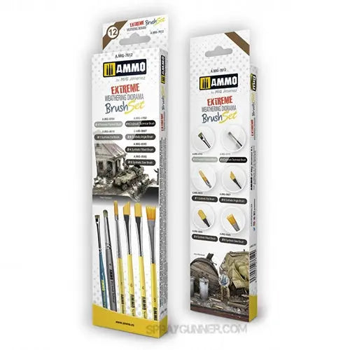 AMMO by MIG Extreme Weathering Diorama Brush Set AMIG.7612