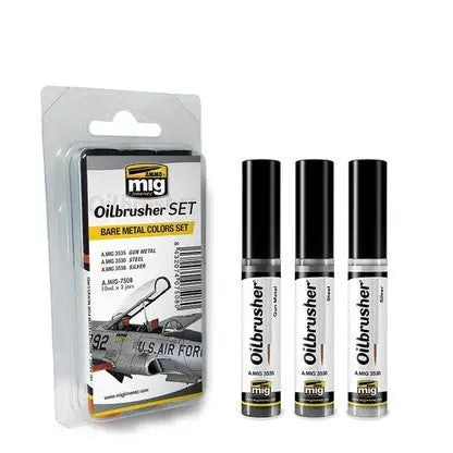 AMMO by MIG Oilbrusher BARE METAL COLORS SET AMMO by Mig Jimenez