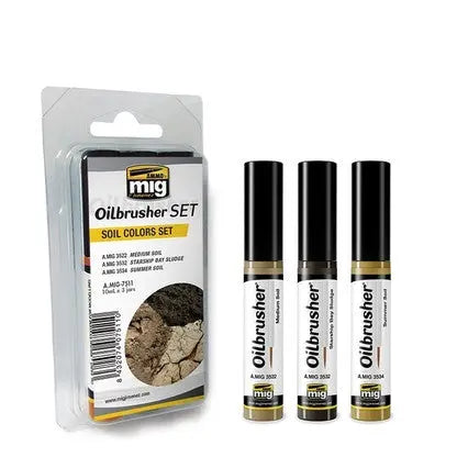 AMMO by MIG Oilbrusher SOIL COLORS SET AMMO by Mig Jimenez