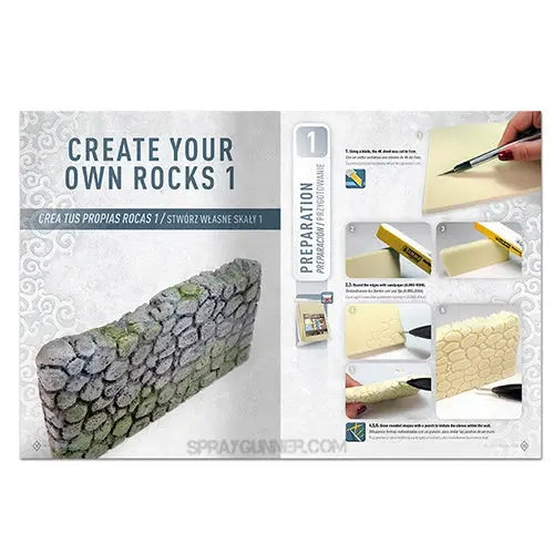 AMMO by MIG Publications AMMO WARGAMING UNIVERSE Book 11 – Create your own Rocks (Multilingual Book)