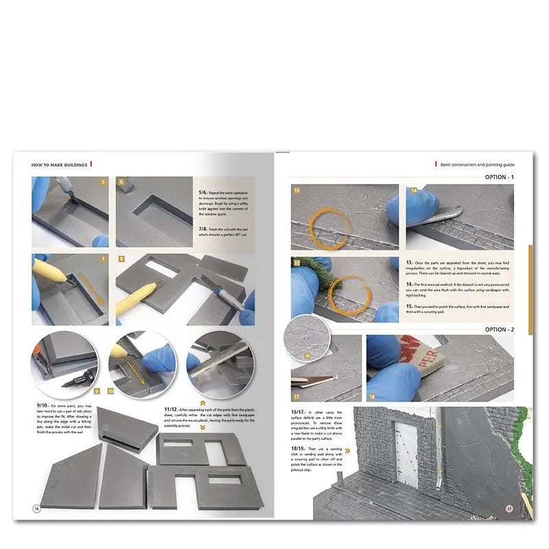 AMMO by MIG Publications - HOW TO MAKE BUILDINGS. BASIC CONSTRUCTION AND PAINTING GUIDE (English)
