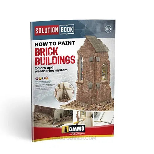 AMMO by MIG Publications SOLUTION BOOK 09 - How to Paint Brick Buildings (English, Castellano, Français, Deutch)