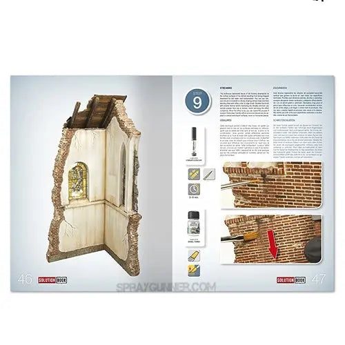 AMMO by MIG Publications SOLUTION BOOK 09 - How to Paint Brick Buildings (English, Castellano, Français, Deutch)