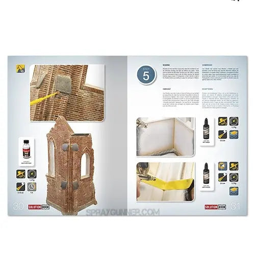 AMMO by MIG Publications SOLUTION BOOK 09 - How to Paint Brick Buildings (English, Castellano, Français, Deutch)
