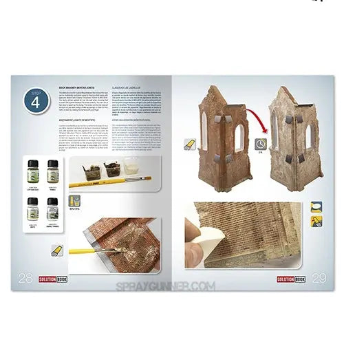 AMMO by MIG Publications SOLUTION BOOK 09 - How to Paint Brick Buildings (English, Castellano, Français, Deutch)