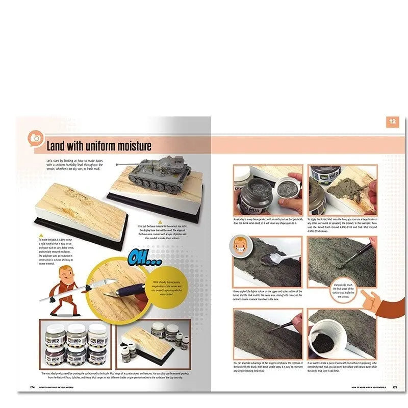 AMMO by MIG Publications - MODELLING SCHOOL - HOW TO MAKE MUD IN YOUR MODELS (English)