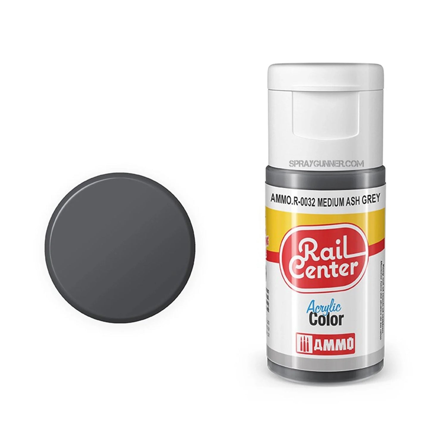 AMMO by MIG Rail Center Acrylic Color - Medium Ash Grey (15ml)