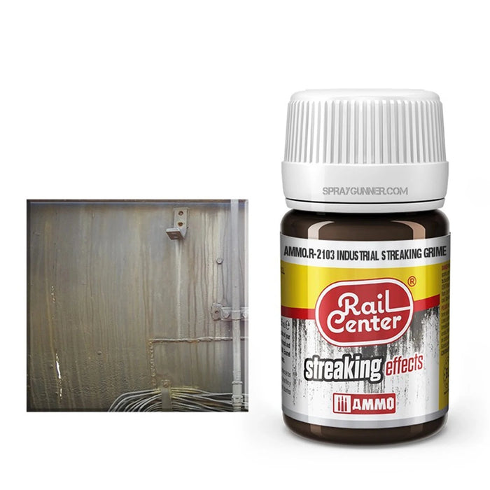 AMMO by MIG Rail Center Streaking Effects- Industrial Streaking Grime (35 mL)