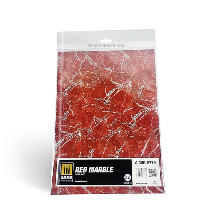 AMMO by MIG Red Marble. Sheet of Marble - 2 pcs