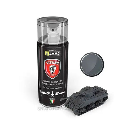 AMMO by MIG Sprays - TITANS HOBBY: PANZERGRAU MATT PRIMER (German dark grey) AMMO by Mig Jimenez