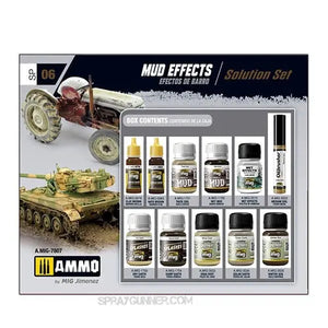 AMMO by MIG Weathering Sets MUD EFFECTS. SOLUTION SET AMMO by Mig Jimenez