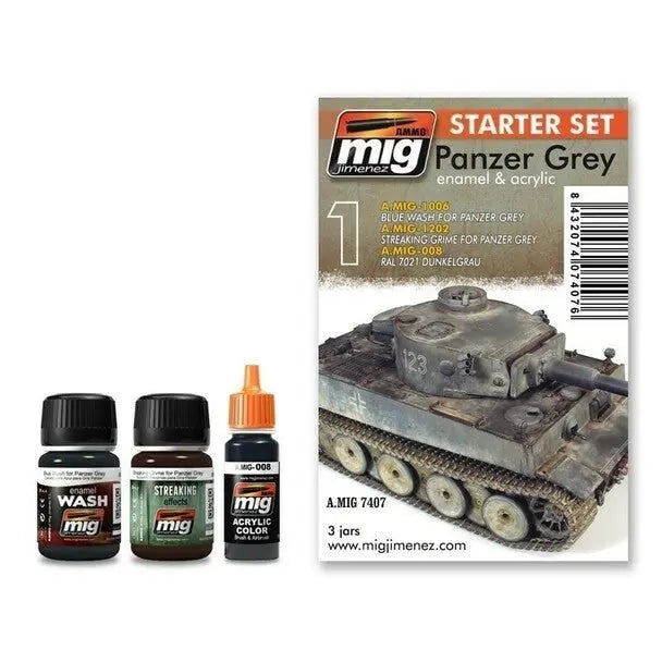 AMMO by MIG Weathering Starter Sets Panzer Grey Starter Set