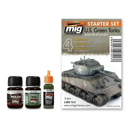 AMMO by MIG Weathering Starter Sets US Green Vehicles Set AMMO by Mig Jimenez