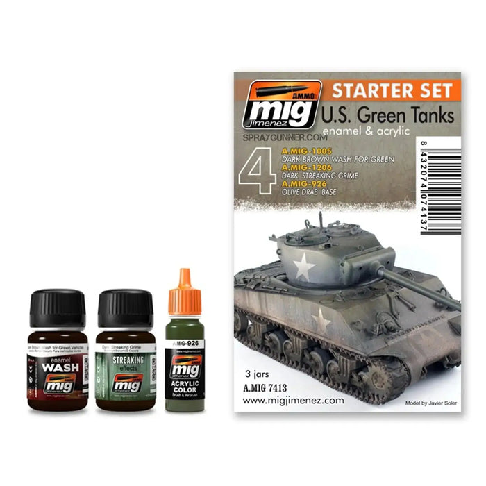 AMMO by MIG Weathering Starter Sets US Green Vehicles Set old version