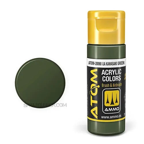 ATOM Acrylic Colors: IJA Kawasaki Green AMMO by Mig Jimenez