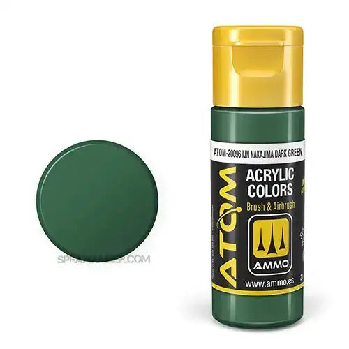 ATOM Acrylic Colors: IJN Nakajima Dark Green AMMO by Mig Jimenez