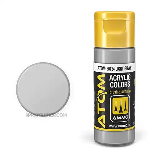 ATOM Acrylic Colors: Light Gray AMMO by Mig Jimenez