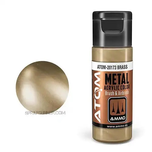 ATOM Acrylic Colors: METALLIC Brass AMMO by Mig Jimenez