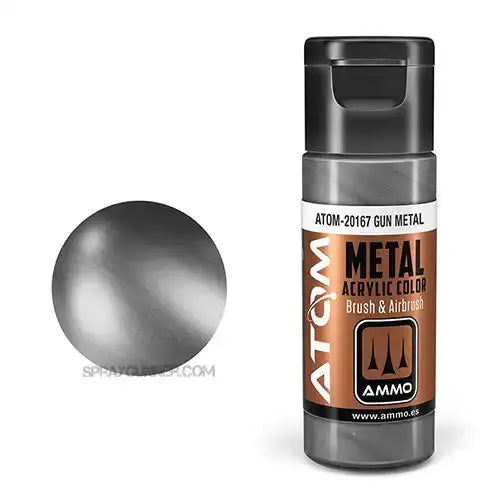 ATOM Acrylic Colors: METALLIC Gun Metal AMMO by Mig Jimenez