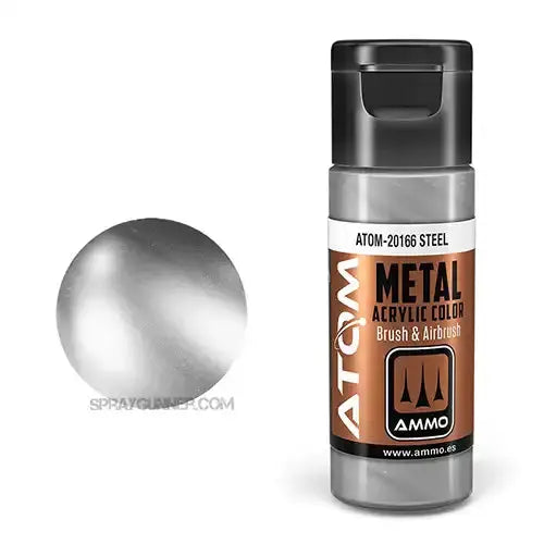 ATOM Acrylic Colors: METALLIC Steel AMMO by Mig Jimenez