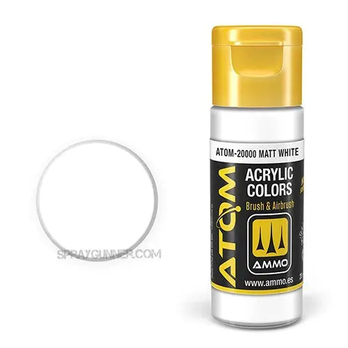 ATOM Acrylic Colors: Matt White pint for airbrush
