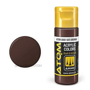 ATOM Acrylic Colors: NATO Brown AMMO by Mig Jimenez