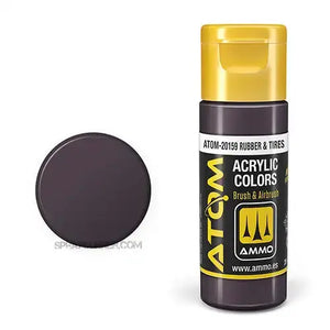 ATOM Acrylic Colors: Rubber & Tires AMMO by Mig Jimenez