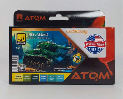 ATOM Green & Turquoise Set AMMO by Mig Jimenez