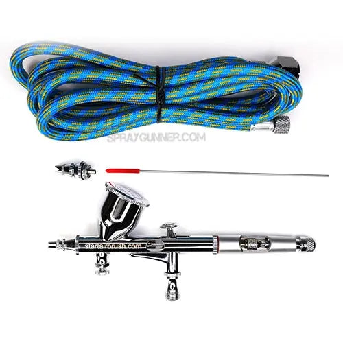 Adjustable airbrush kit double action gravity feed