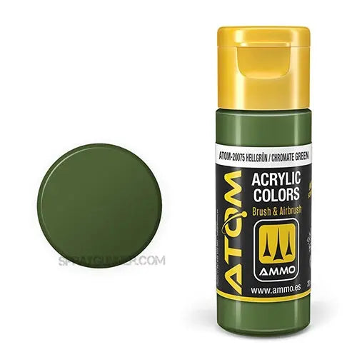 ATOM Acrylic Colors: Hellgrün / Chromate Green AMMO by Mig Jimenez