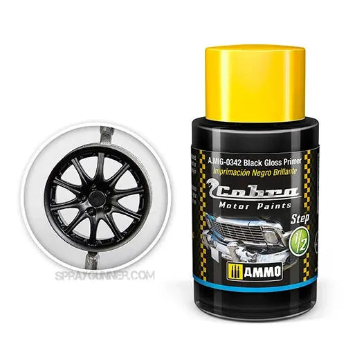 Cobra Motor Paints by AMMO: Black Gloss Primer