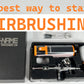 Cordless airbrush battery powered compressor with airbrush kit