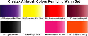 Createx Airbrush Colors Kent Lind Warm Set