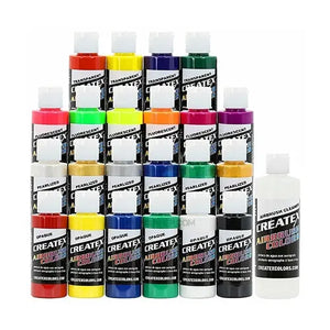 Createx Colors 2oz 22 Color Set with 8oz Cleaner Createx