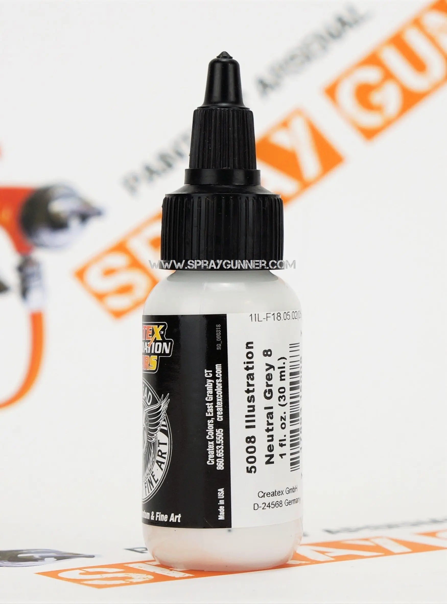 Createx Illustration Colors Air, Oil and Lead: Neutral Grey 8 (5008) Createx