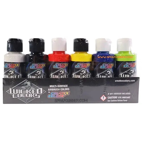 Createx Wicked 2oz Opaque Primary Set W131 Createx