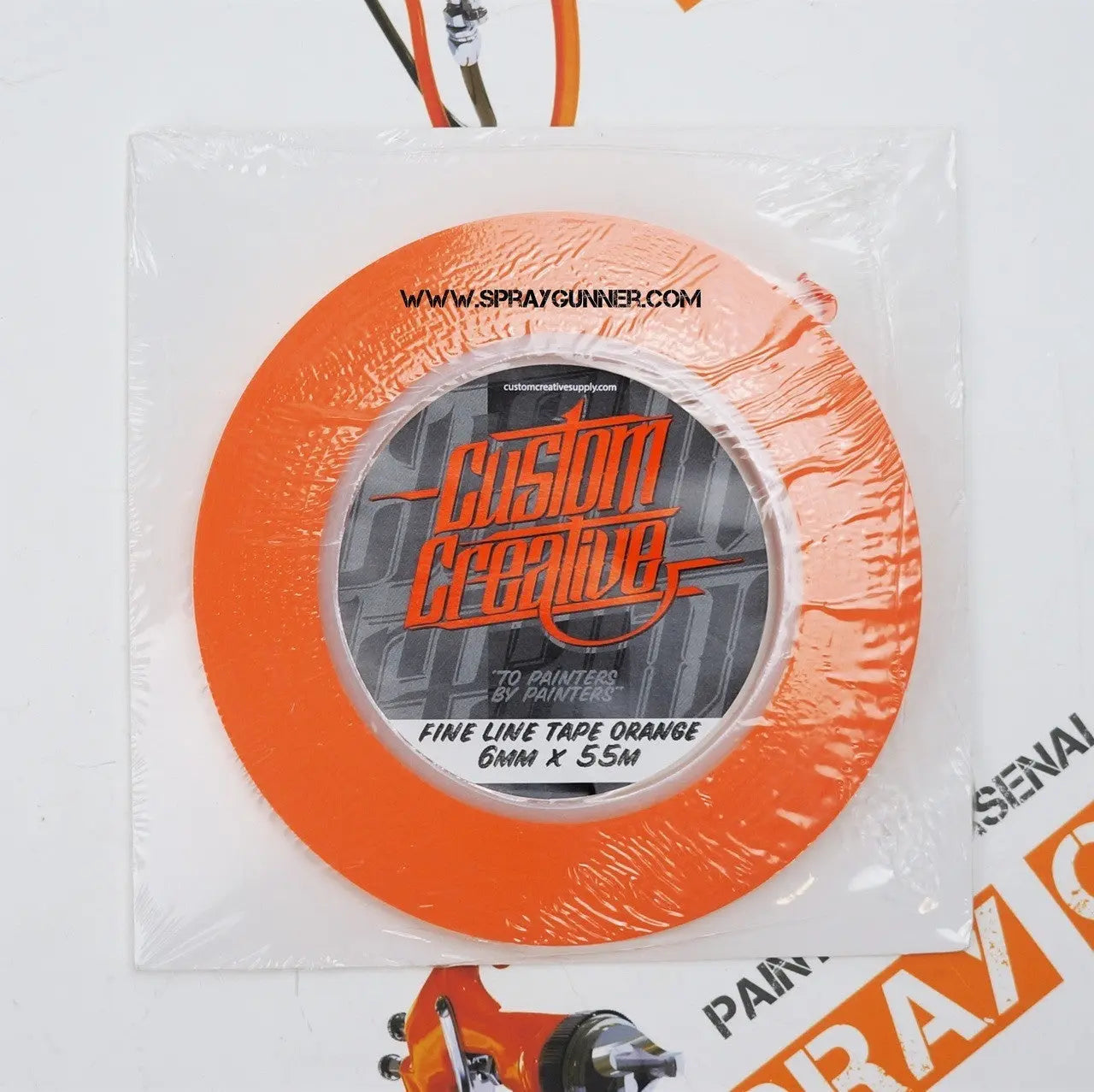 Custom Creative Fine Line Orange Tape