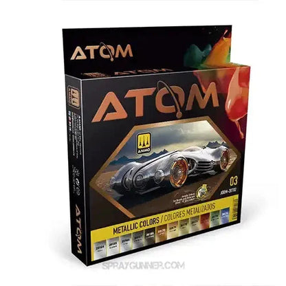 ATOM Acrylic Paint Metallic Colors Set