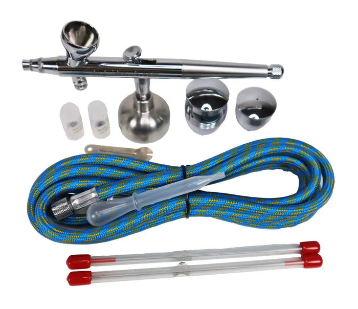 Discounted Gravity-Feed Airbrush Kit with 3 nozzle sets and cups by NO-NAME Brand