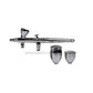Discounted Gravity-Feed Airbrush Kit with 3 nozzle sets and cups by NO-NAME Brand