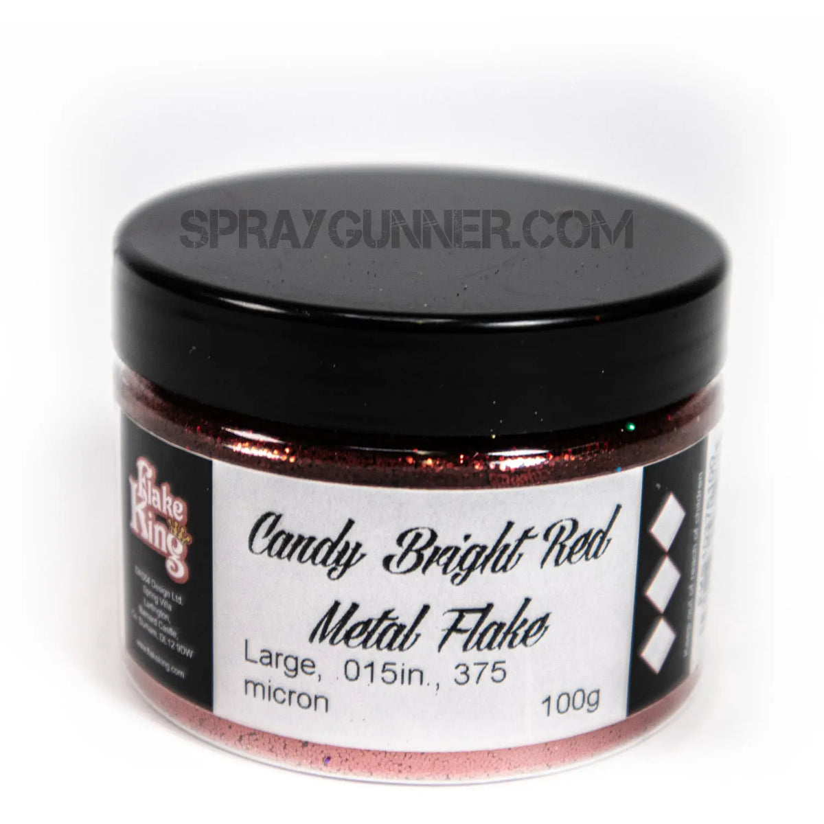 Flake King: Candy Bright Red Metal Flake