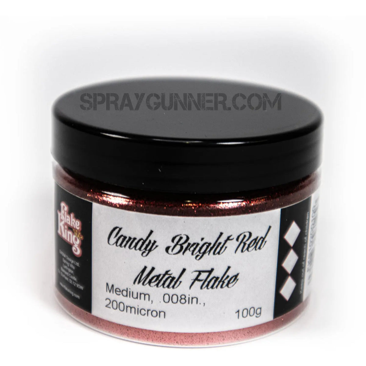Flake King: Candy Bright Red Metal Flake