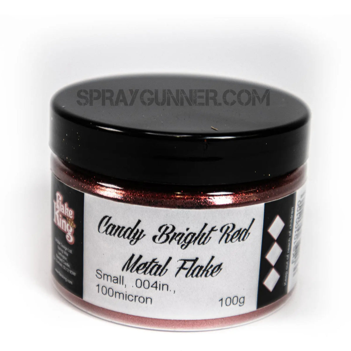 Flake King: Candy Bright Red Metal Flake