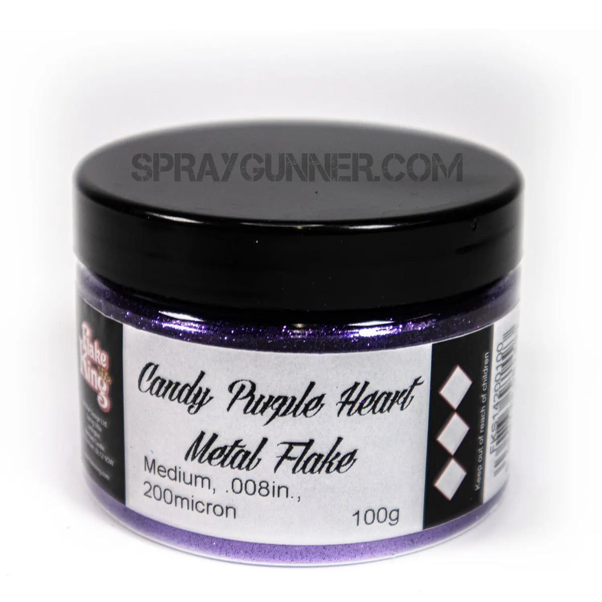 Flake King: Candy Purple Heart Metal Flake