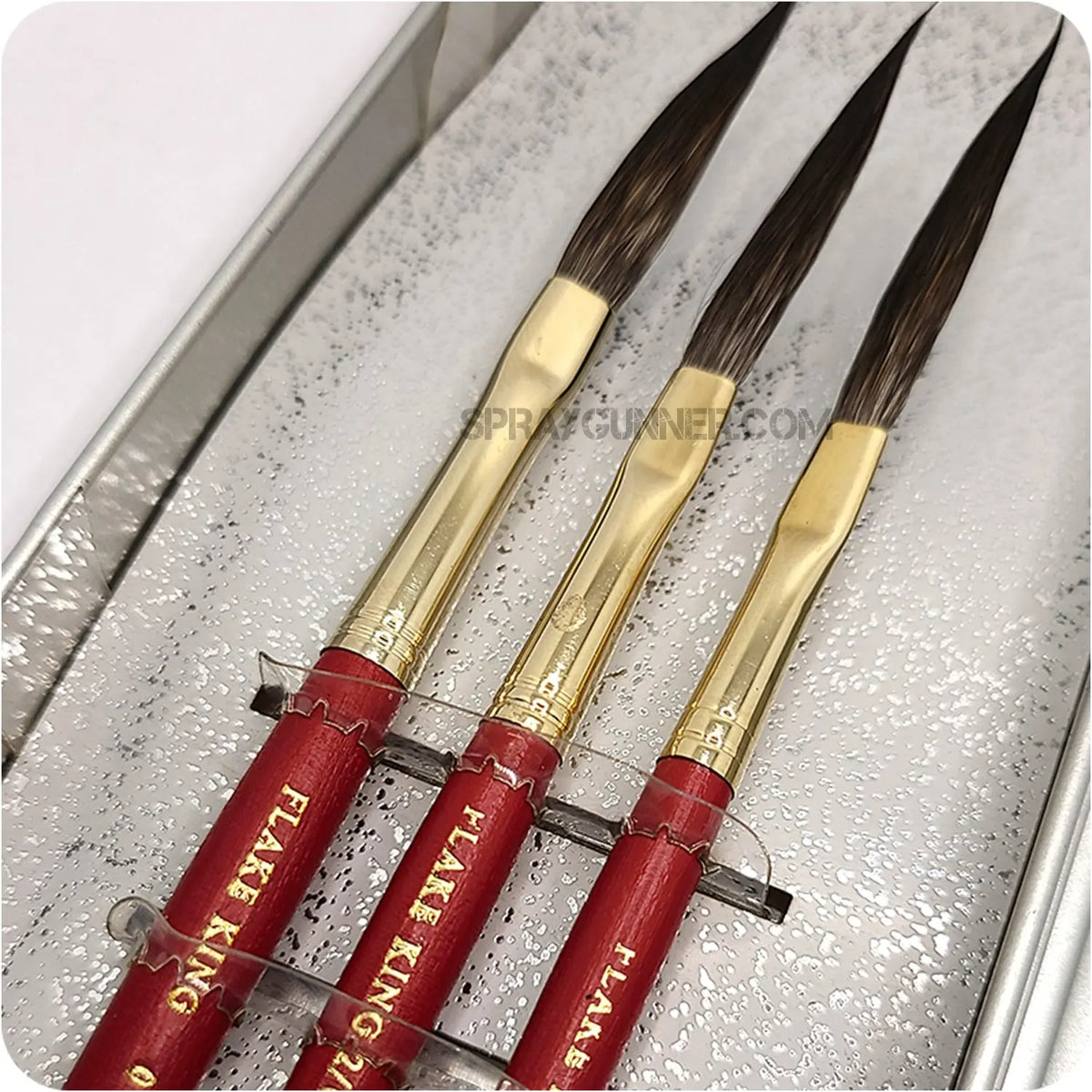 Flake King: Striping Brushes Set (3 ct) in Presentation Tin