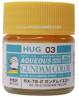 GSI Creos Mr.Hobby Aqueous Gundam Color Paint: RX-78-2 Gundam Yellow HUG03