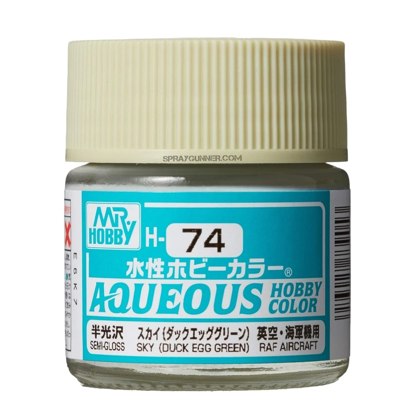 Mr. Hobby Aqueous H74 Semi-Gloss Duck Egg Green